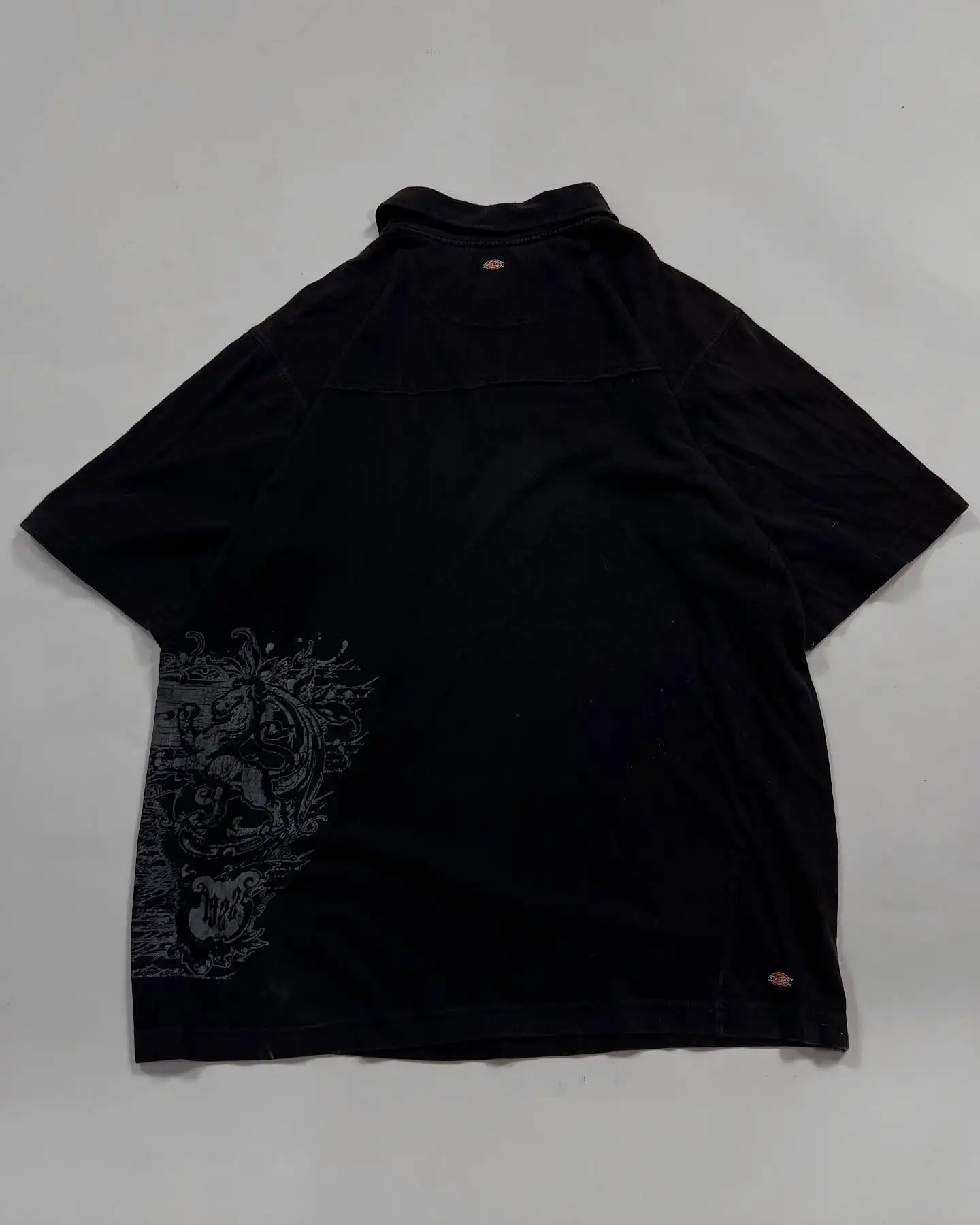 ريترو 2000s القوطي Harajuku الشارع نمط الجرافيك المحملة الظلام القطن قميص بولو خمر قمة الموضة الأمريكية