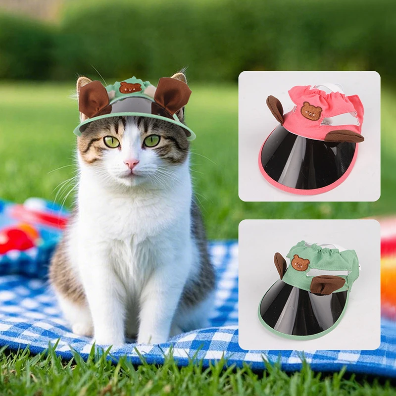 

Adjustable Summer Dog Sun Hat with Ear Holes Cute and Comfortable Outdoor Travel Pet Fisherman Hat Doggy Accessories