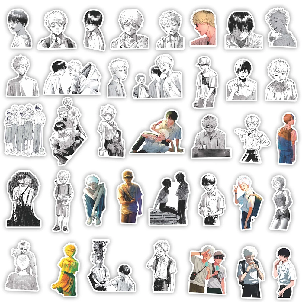 

10/30/88pcs Japanese Anime The Summer Hikaru Died Stickers Cool Black White Manga Decals Notebook Skateboard Phone Sticker Pack