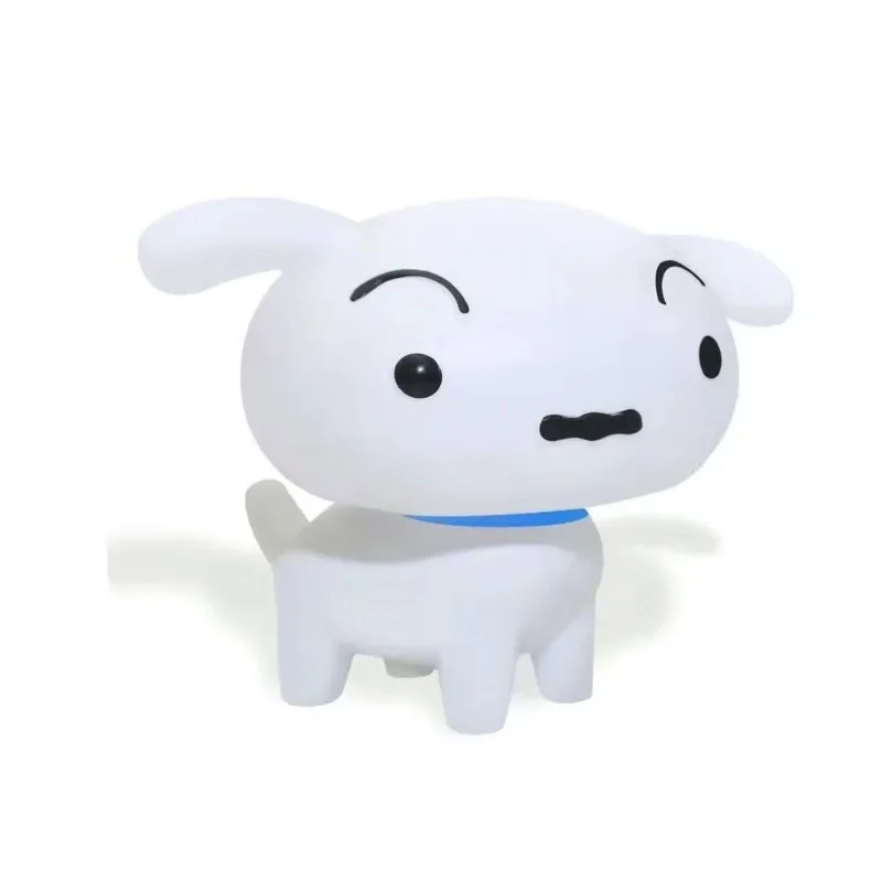 Miniso crayon shinchan anime figura brinquedo bonito cão branco mesa decoração modelo boneca colecionável personagem dos desenhos animados animal de estimação temático item