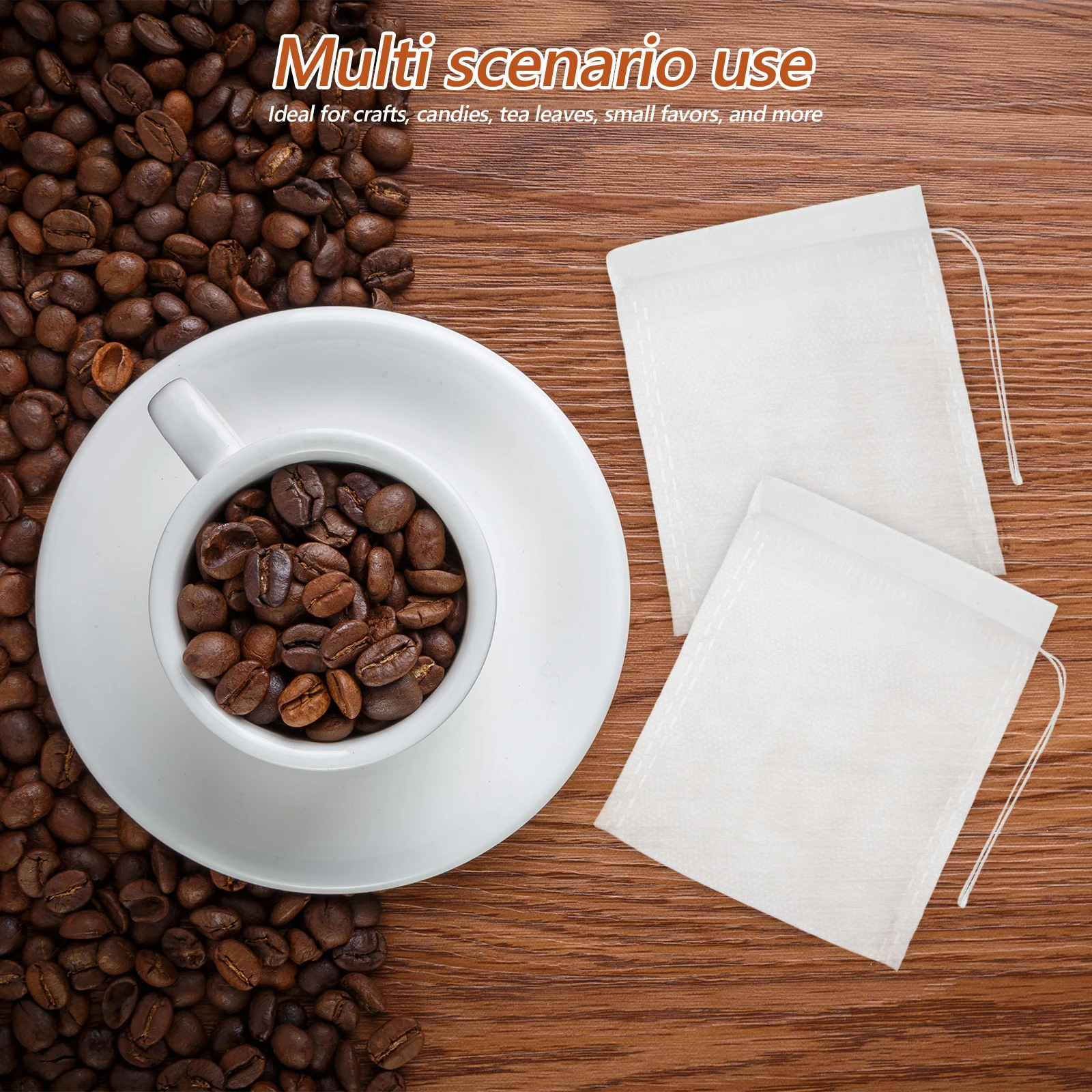 

100Pcs Fragrant Sachet Bags 8x10cm Nonwoven Drawstring Storage for Herbs Spices Potpourri Closet Drawer Car Aroma