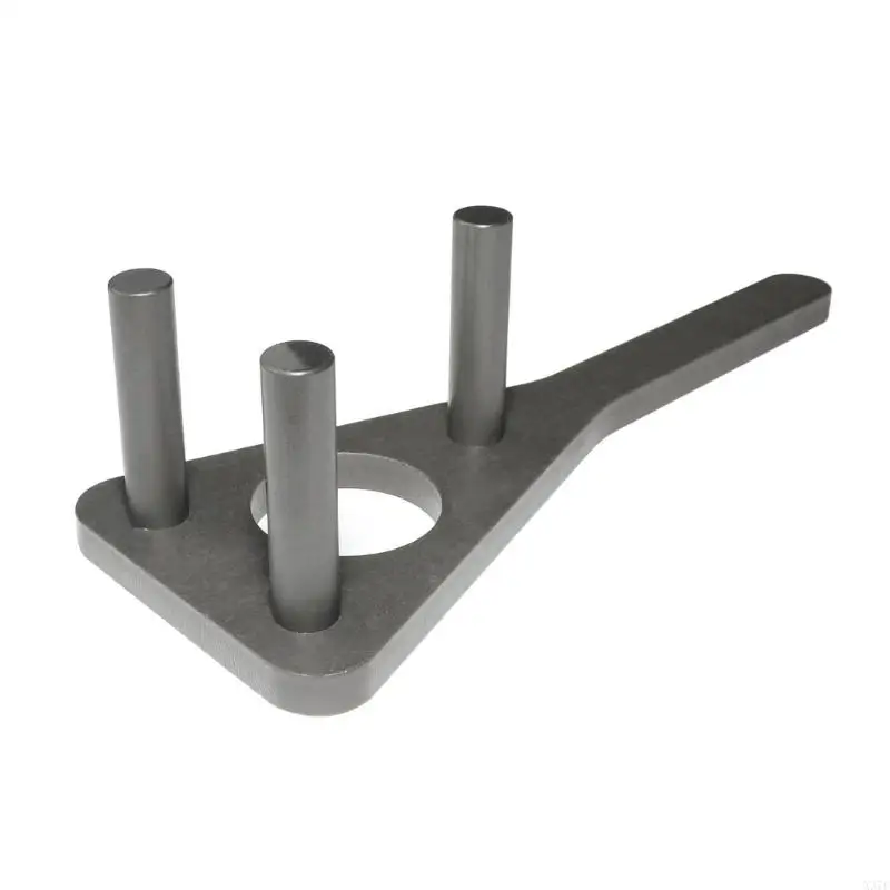 Crankshaft Pulley Holding Tool with Three Pin Working End, Metal Construction and Integrated Handle for 3.6L/4.8L Center X37F