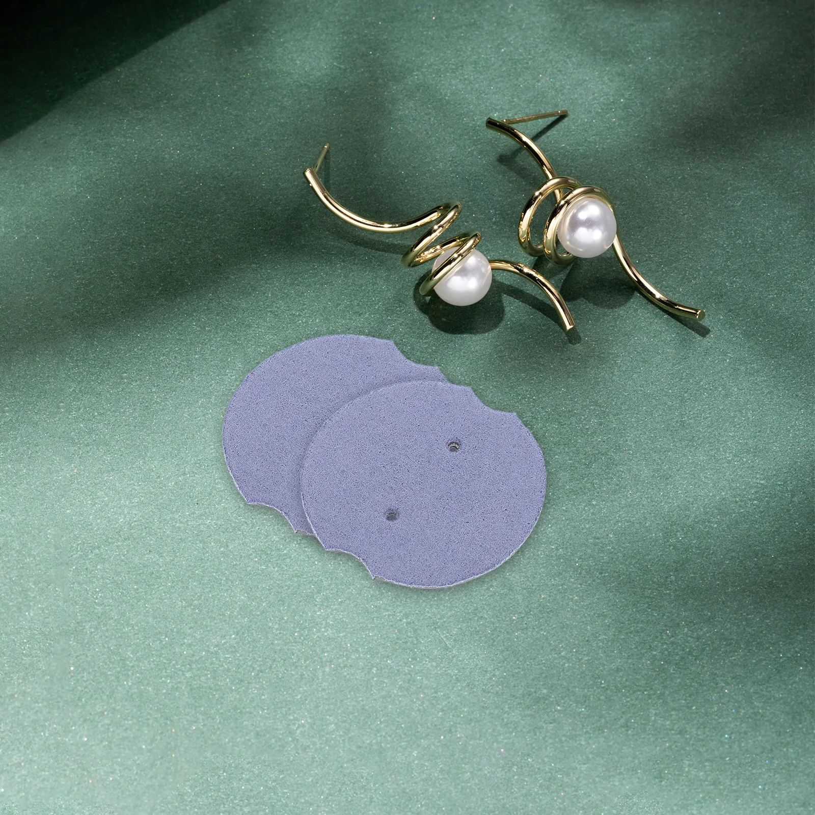 12Pcs Jewelry Display Props Creative Round Ring Pads Sky Blue for Rings Earrings Bracelets Ring Holder Showcase Stand