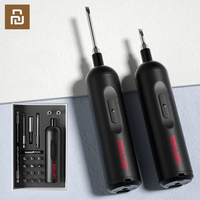 Xioami DELIXI Electric Screwdriver Rechargeable Mini Household Set Screwdriver Smart Cordless Screwdrivers Hand 21 Bit Sets Tool