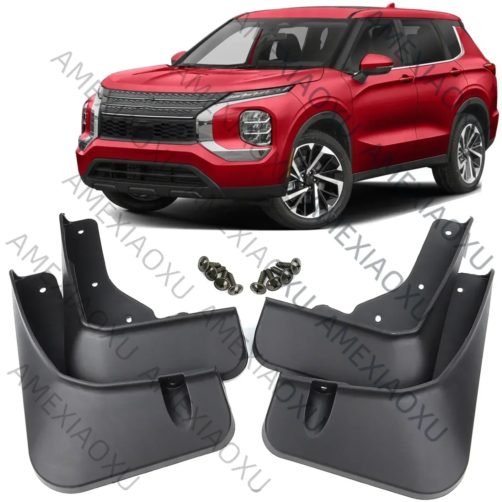

Set Mudflaps For Mitsubishi Outlander PHEV GM GN ZM 2022 2023 Mud Flaps Splash Guard Mudguards Front Rear Molded Car Styling