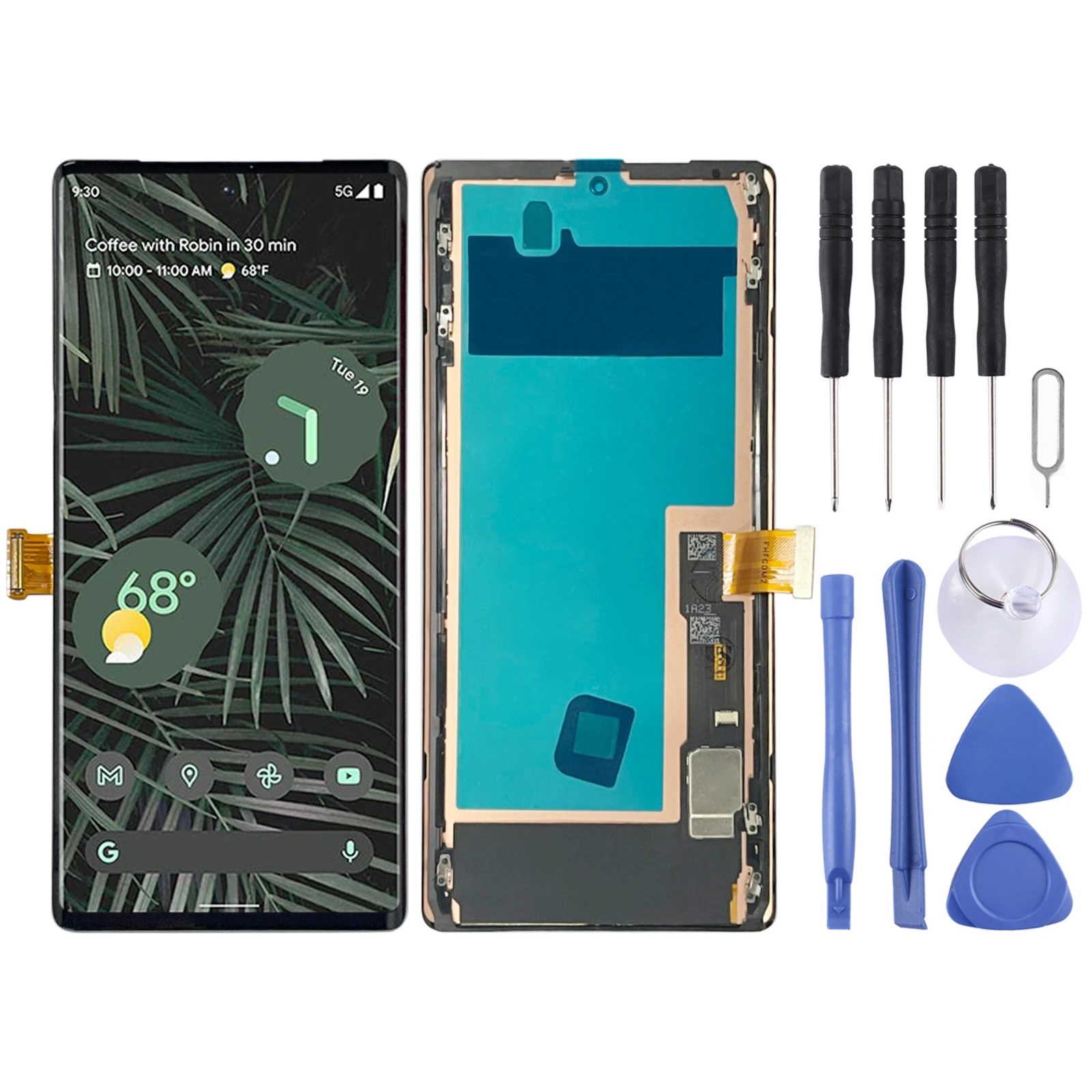 OLED Material LCD Screen for Google Pixel 6 Pro G8VOU Digitizer Full Assembly With Frame