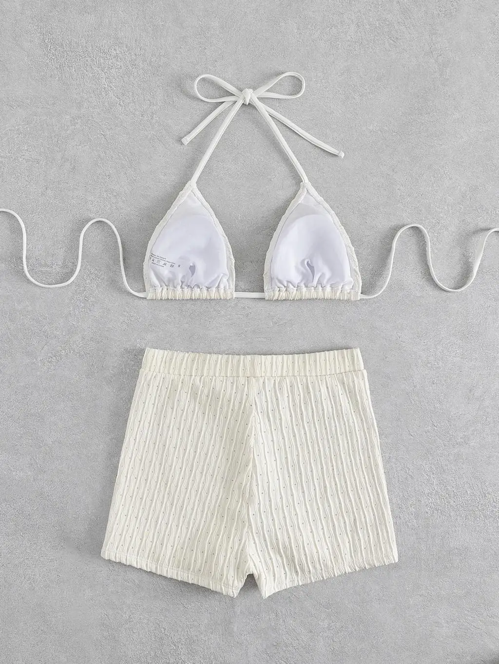 Tie Back Halter Bikinis 2026 Women High Waist Swimsuit Solid Padded Swimwear Female Bathers BathingSwimming Swim Suit Beachwear