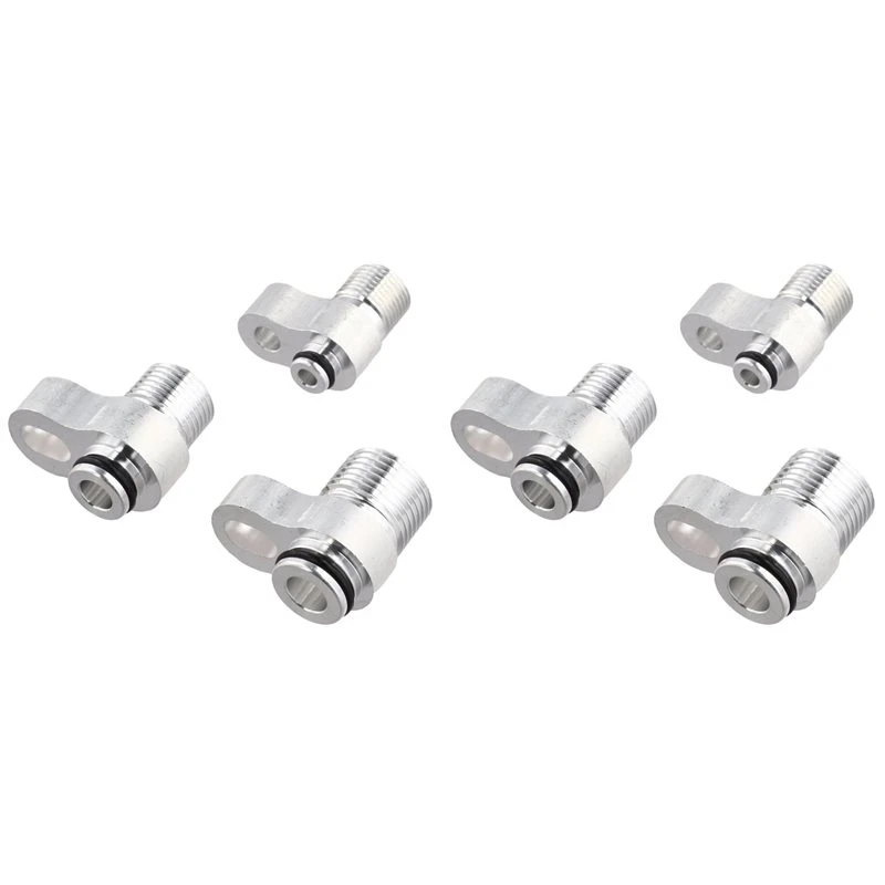 6Pcs Car Air Conditioner Radiator Connector Car A/C Lines Condenser Radiator Fitting Adapter Hose For R134A-AS55