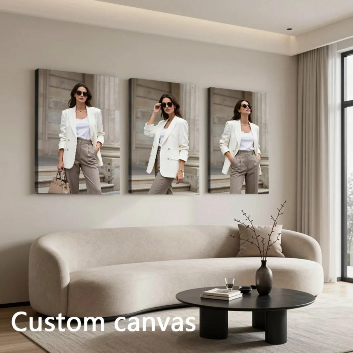 3-Piece Personalized Canvas Wall Art Set — Featuring Frameless Custom Posters and Comfort-Mounted Canvas Prints. An Ideal Choice