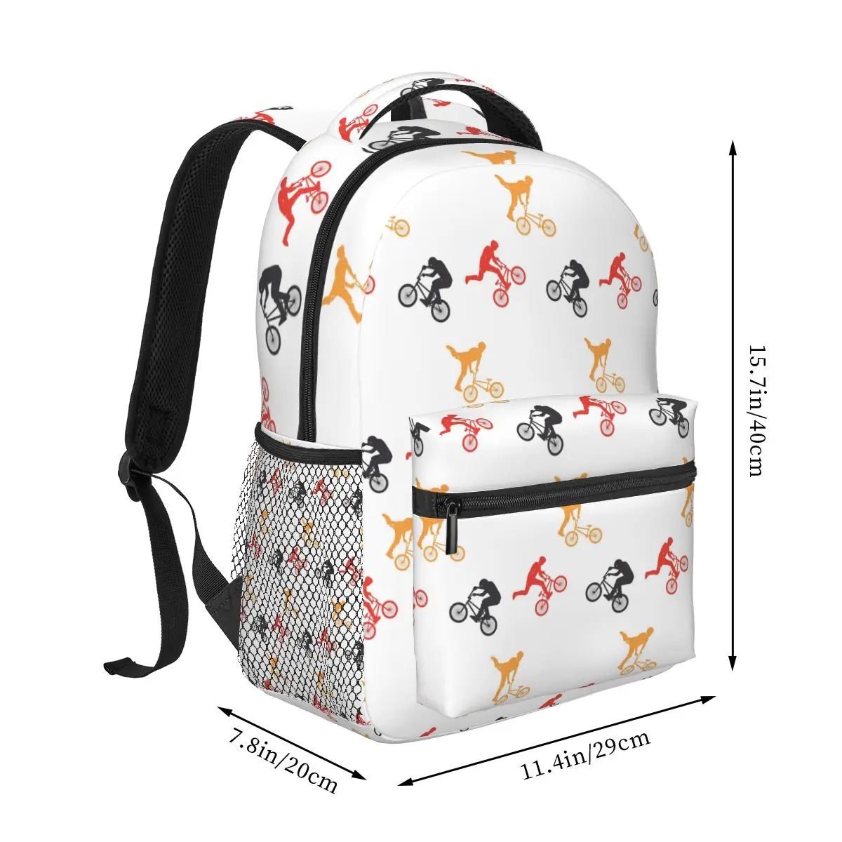 BMX Motocross Bike Rider Ride Racing Stunt Boys Gift Student Backpack Hiking Travel Daypack for Men Women Fashion Shoulder Bags