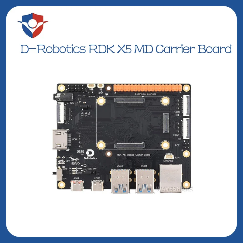 Official D-Robotics RDK X5 MD Carrier Board Expansion Baseboard For All RDK X5 MD Module Variants AI Dev Kit