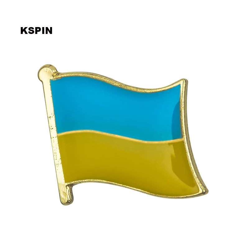 Ukraine Heart Shape Flag Brooches Lapel Pin Flag badge Brooch Pins Badges