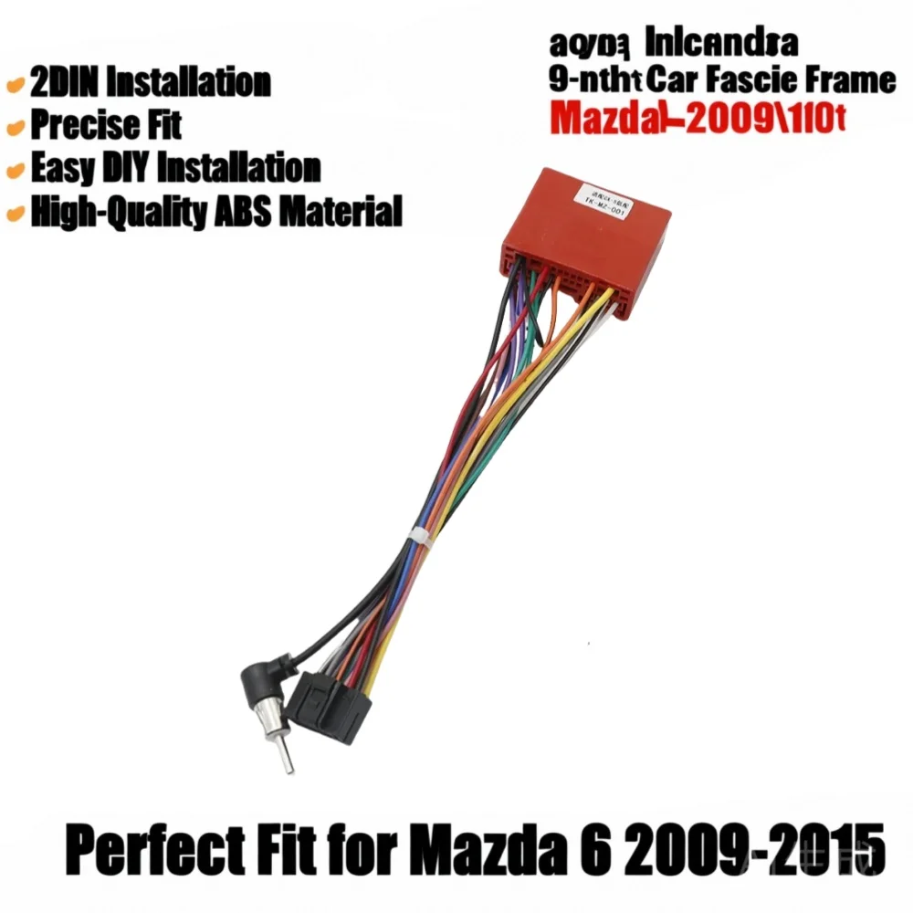 

9-дюймовая рамка для автомобильного радиоприемника для Mazda 6 2009-2015, адаптер приборной панели, комплект отделки 2DIN для установки