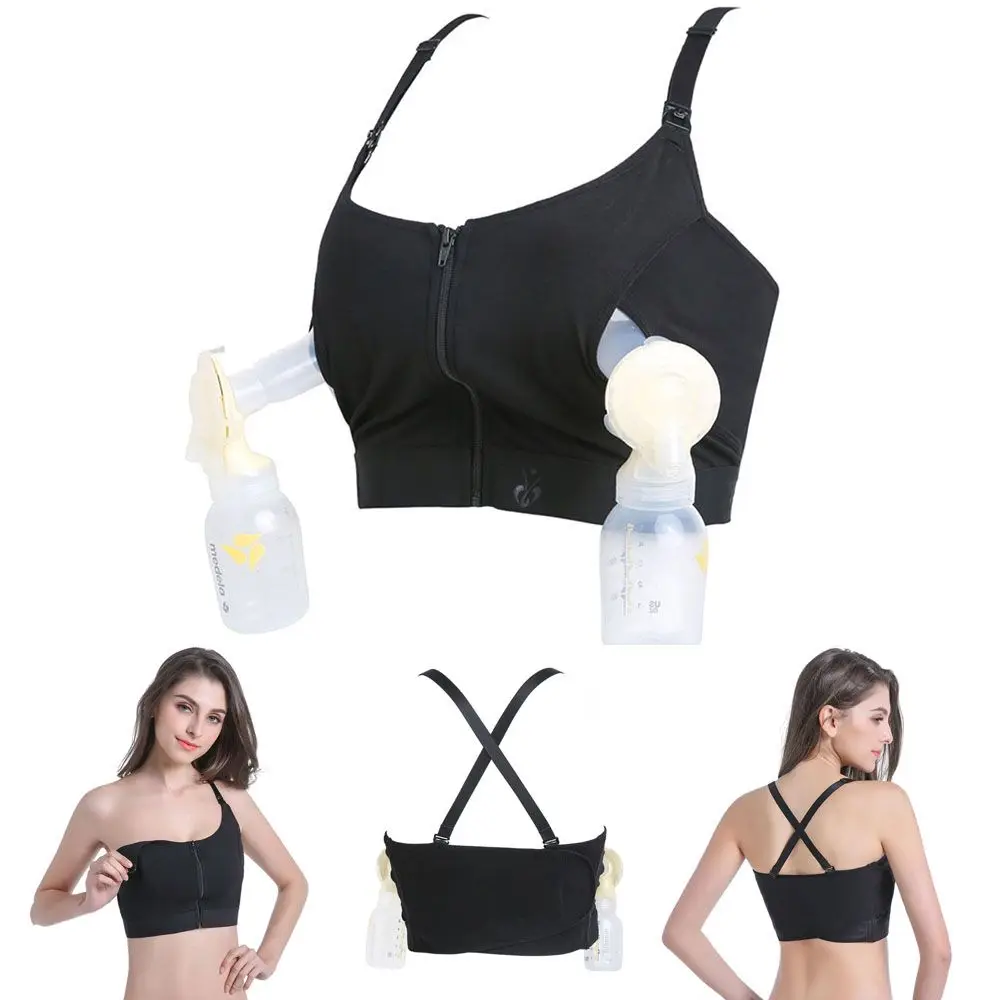 Adjustable Hands Free Plus Size Breast Pump Bra Special Nursing Bra Maternity Bra For Breast Pump Breastfeeding Pumping Bra