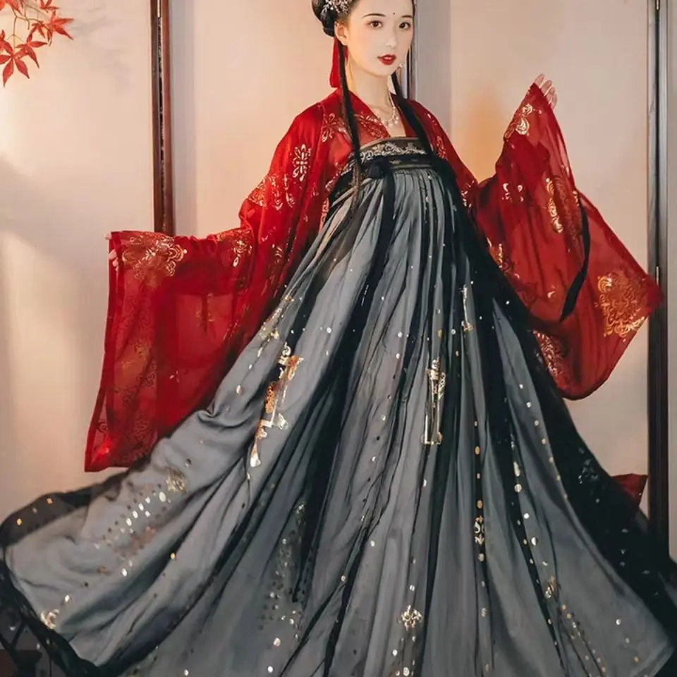 Hanfu-Robe de danse classique de style chinois, jupe Ru, longueur de poitrine, super nickel é, élégant, printemps, été