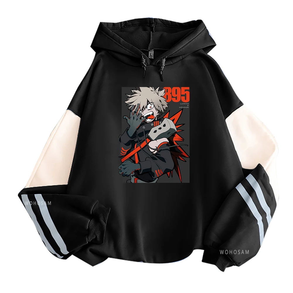 

Funny Manga My Hero Academia Katsuki Bakugo Hoodie Anime Printed Harajuku Graphic Sweatshirt Men Pullover Man Warm Sweatshirts
