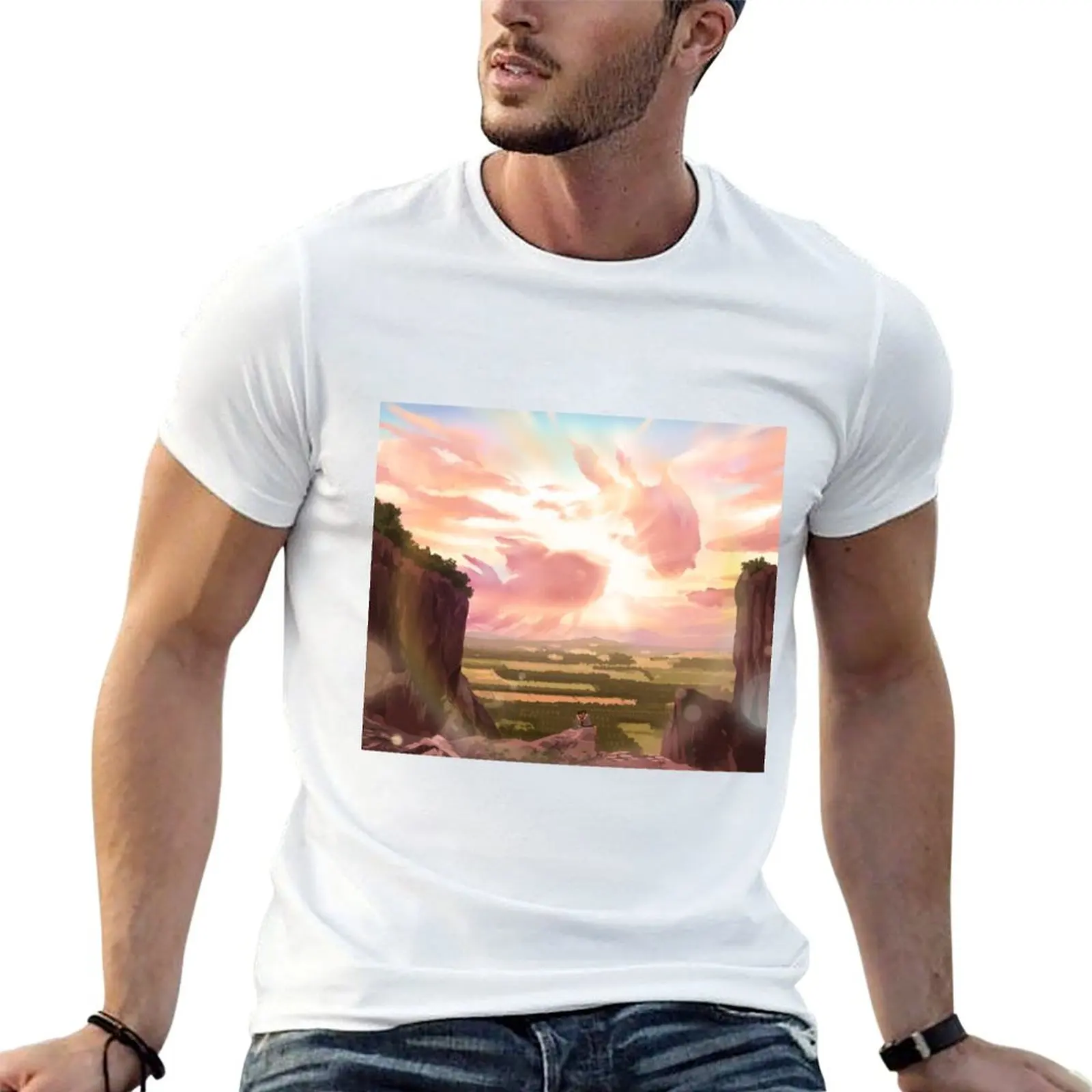 The last twilight -golden fish in the sky W T-Shirt t shirt personalised t shirt man cotton essential t shirt T-shirt