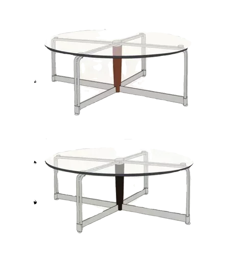 Nordic Mid-Ancient Stainless Steel Glass Tea Table Tempered Oval Tea Table Small Apartment Living Room Coffee Table furniture