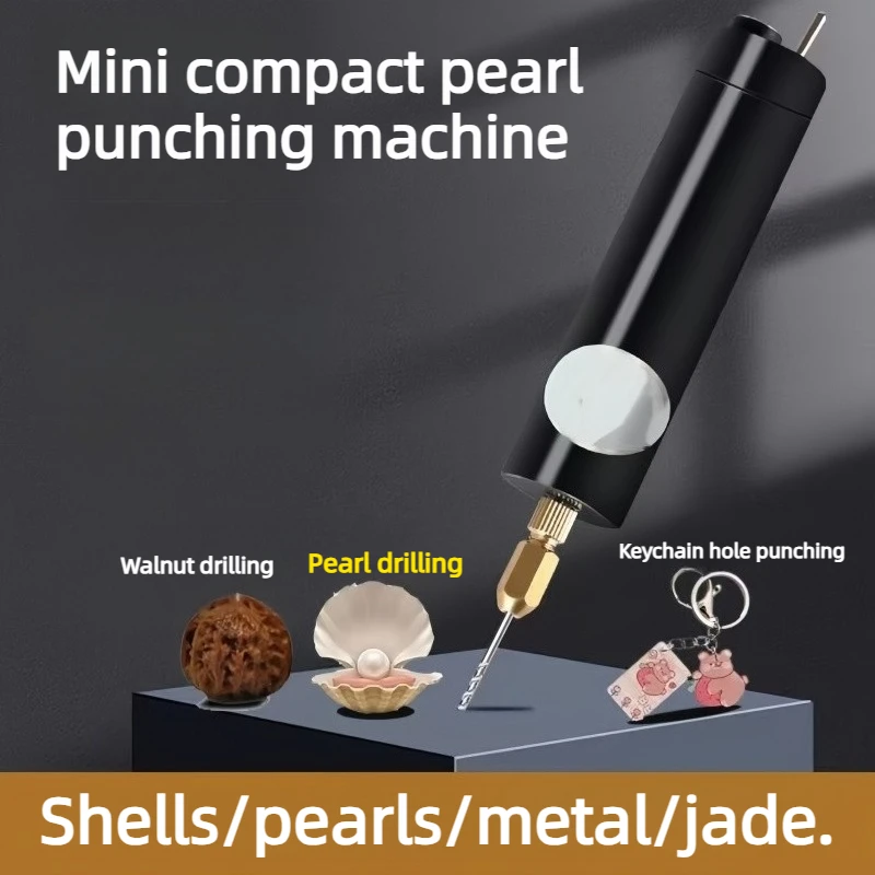 USB-Powered Mini Drill - Handheld Electric Tool for Pearl/wooden Bead Hole Drilling & Crystal Resin DIY Projects
