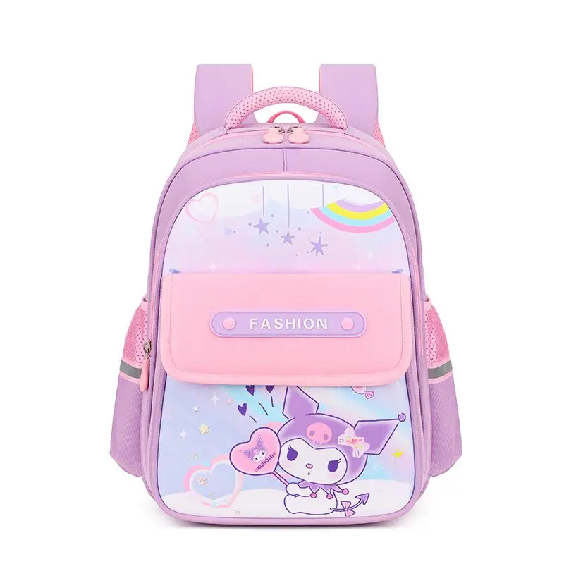 

Sanrioed Kuromi Anime Cute Large Capacity Children Backpack School Bag with Cartoon Organizer for Students