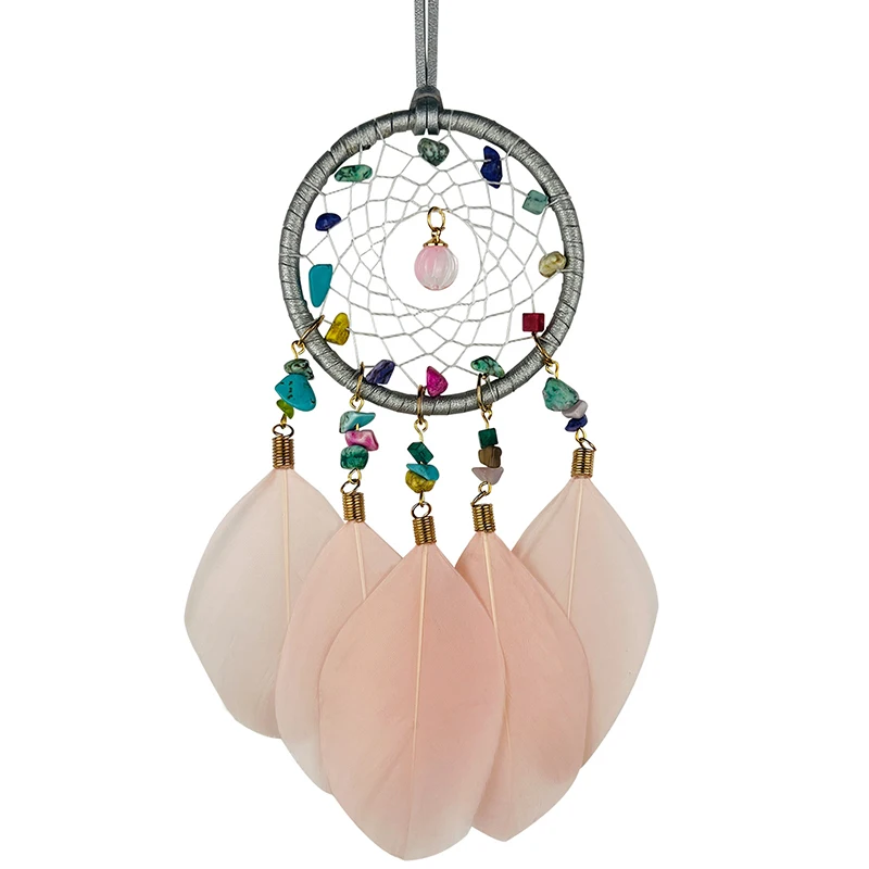 Creative Dream Catcher Wind Chime Hand-woven Feather Car Pendant Bedroom Curtain Hanging Ornaments Festival Gift Home Decoration