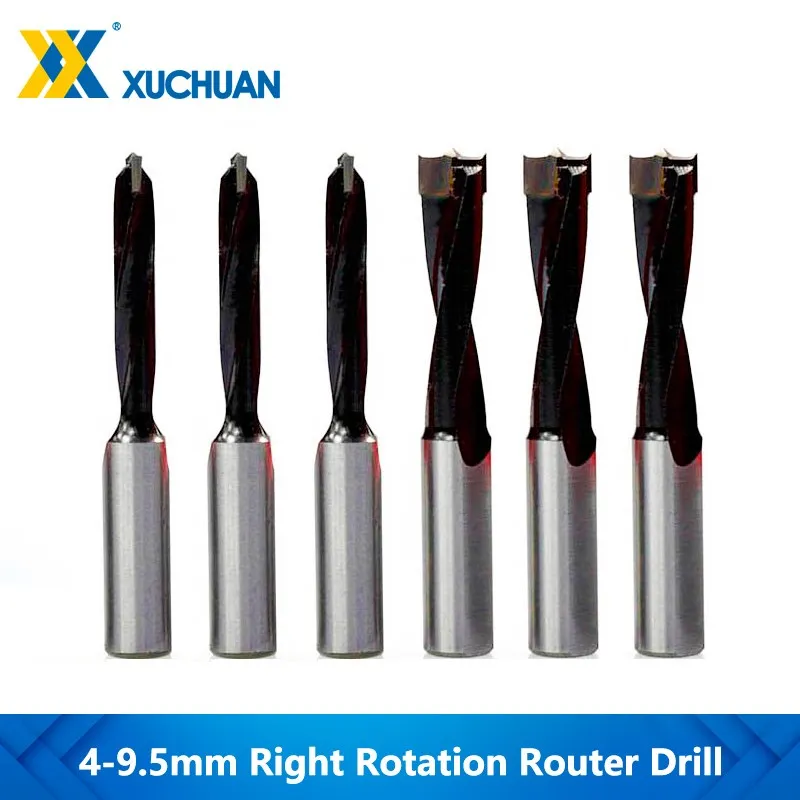 Holz Forstner Bohrer 4-9,5mm Legierung Stahl Rechts Rotation Router Bits Für Bohrmaschine Bohrer 2 Flöte router Bohrer Bits