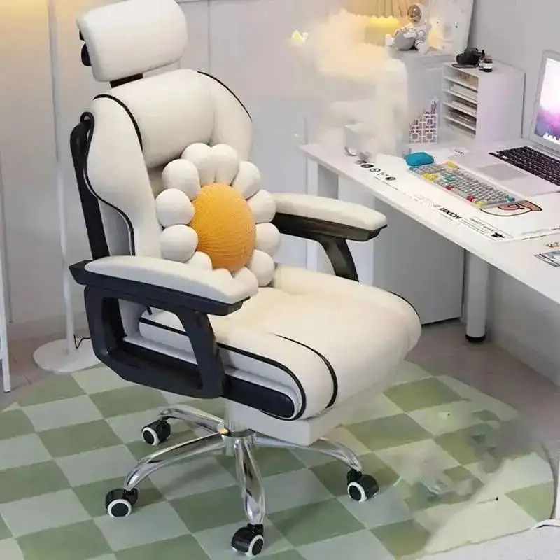 Cadeira de escritório com apoio traseiro, apoio de braço confortável para jogos de computador, design ergonômico, móveis para casa