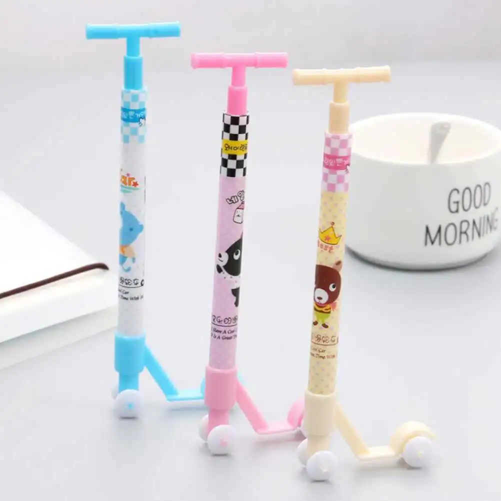 10Pcs Plastic Kawaii Ballpoint Pens For School Writing Pen Christmas Stocking Stuffers Bike Cartoon Stationery