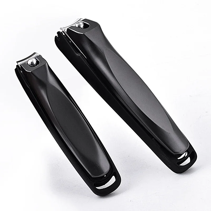 

Новая черная машинка для стрижки ногтей, зеркальный светильник, зажим для стрижки ногтей с пластиковой оболочкой против брызг, машинка для стрижки ногтей