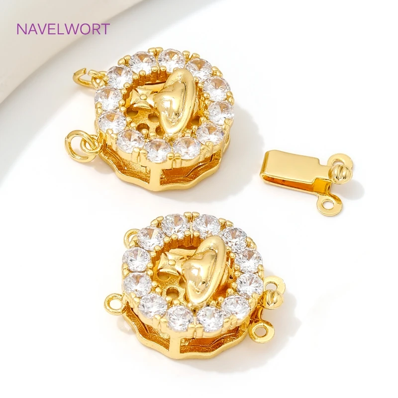 18K صندوق مطلي بالذهب مشابك أمان للمجوهرات ، اكسسوارات للأساور ، موصلات للمجوهرات ، اكسسوارات صنع المجوهرات ذاتية الصنع