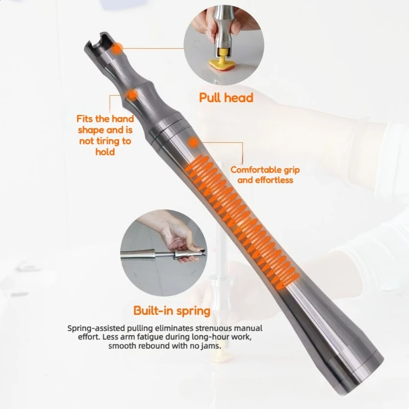Paintless Dent Repair Tool Spring Slide Hammer Heavy Duty Auto Body Repair Accessories for Car Hail Damage Pit Pulling Hand Tool
