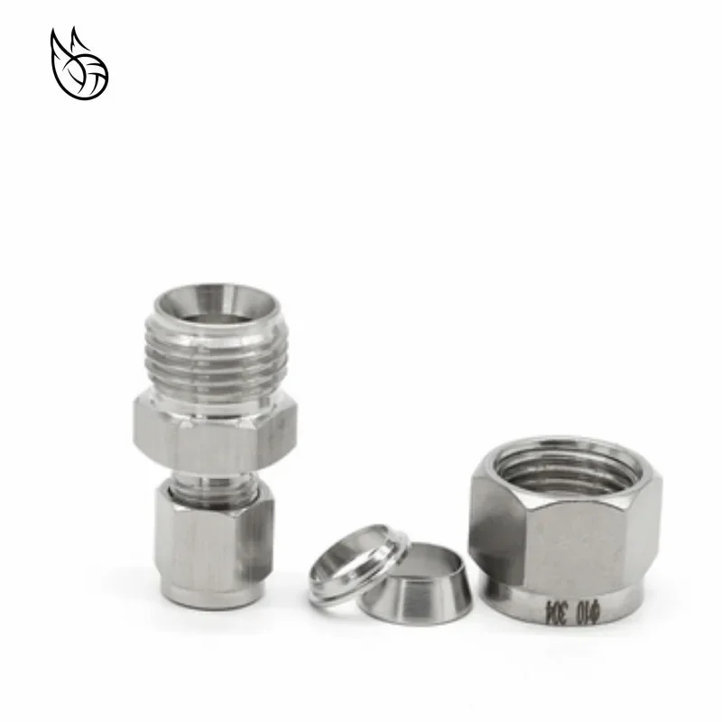 Variable durchmesser 3 ~ 12mm Rohr OD Doppel Ferrule Rohr Gerade Compression Fitting Koppler SS Rohr Anschluss Edelstahl 304