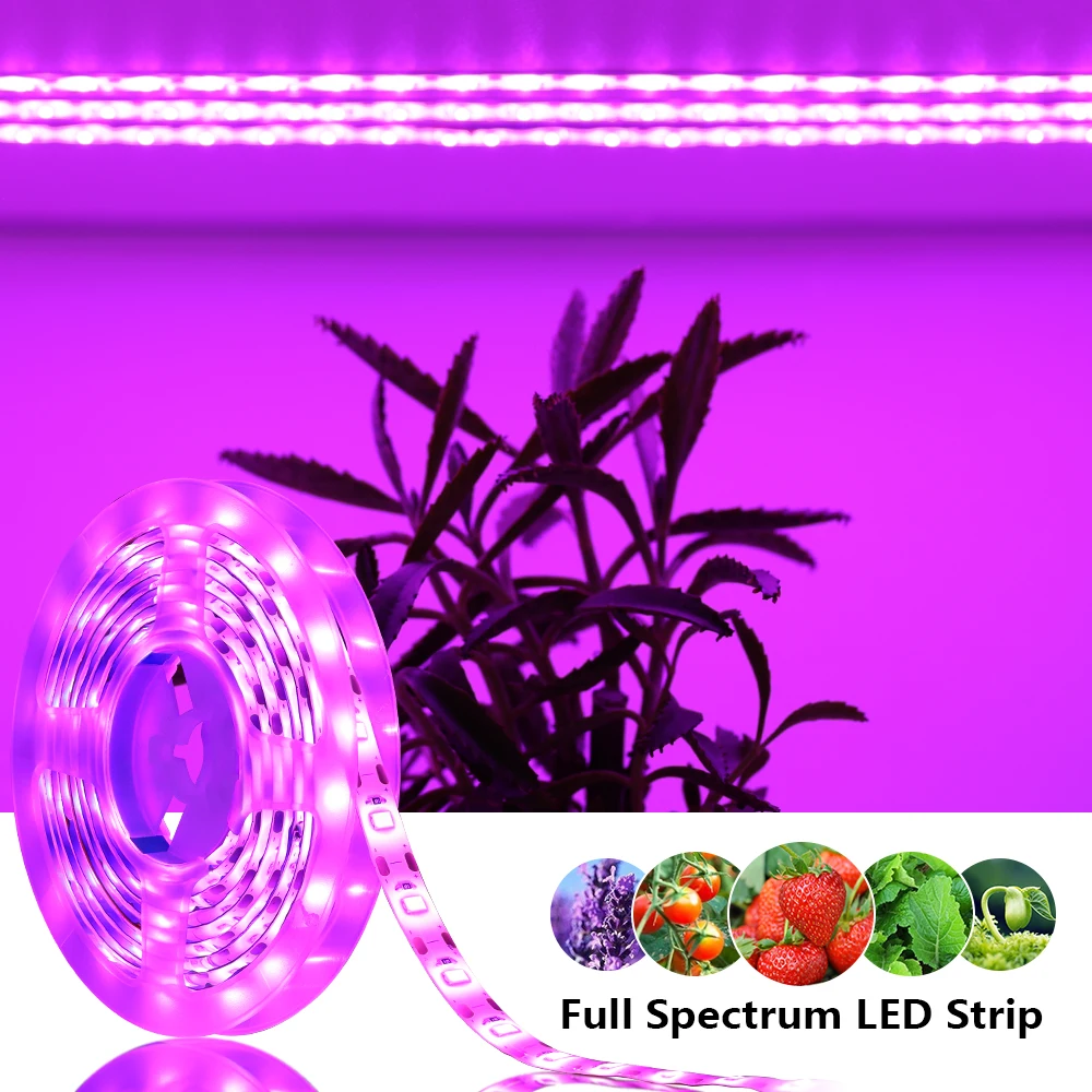 5V USB Led Plant Growing Light 3M Full Spectrum Hydroponic Grow Lamps Indoor Plants Greenhouse Flowers Seeds Phyto Lamp Strip