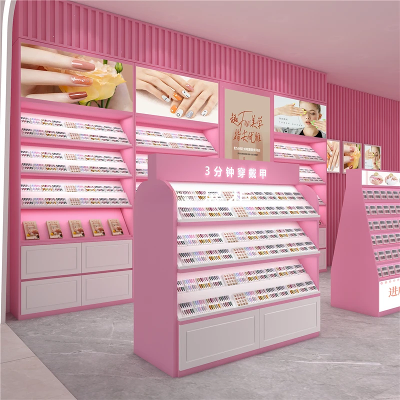 

Дизайн ногтей, витрина, полка для художественного магазина, торговый центр, индивидуальный шкаф Nakajima, индивидуальный шкаф для ношения