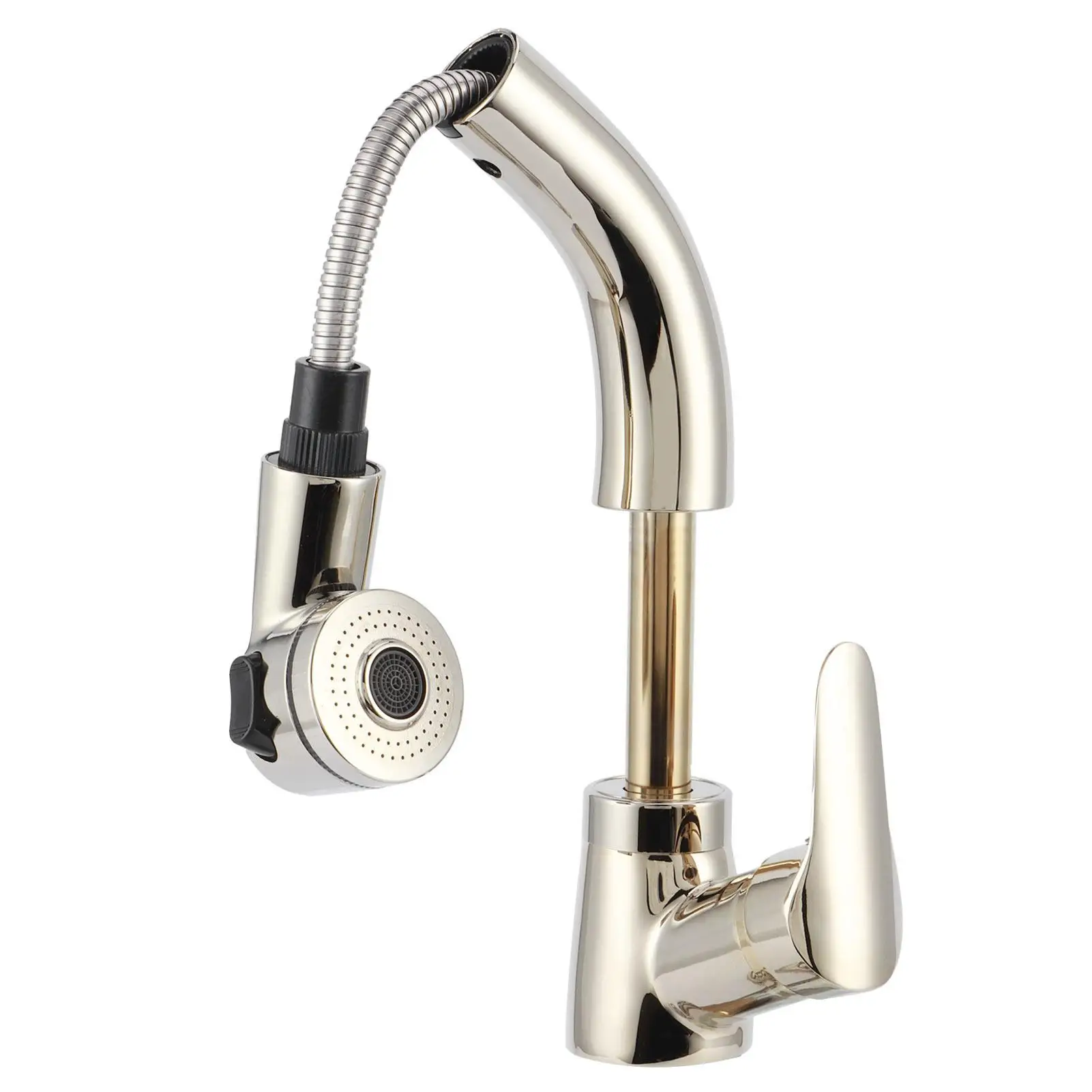 Versatile G1/2 Pull-Out Sink Faucet - 360° Rotatable Cold & Hot Mixer Tap for Kitchen & Bathroom, Telescopic Basin Design