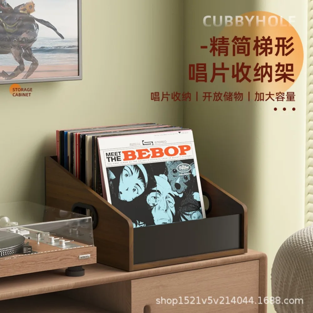 Office Documentation Storage Box Vinyl Record Storage Box CD Shelf Desktop Bookshelf Cosmetics Storage Shelf
