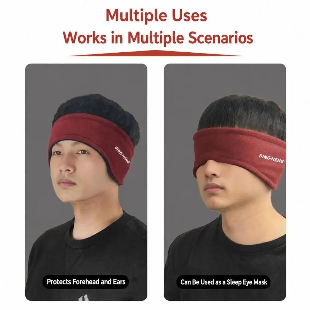New Windproof Winter Earmuffs Stretchy Non-Slip Ear Warmers Headband Thermal Fabric Polar Fleece Sports Earmuffs Sleep
