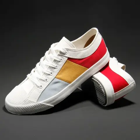 Without Leather Flat Men's Casual Shoes Lightweight Male Shoe Korean Style Offer Fashion 2025 Sneakers Footwear Non-leather