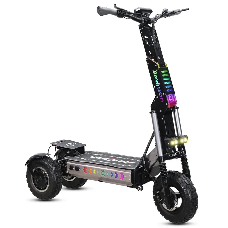 

MT30 China Stock 6000W Dual Motor 60V 65Ah Battery Scooter 13-inch Tires Foldable 3-wheel Electric Scooter Oil Brake
