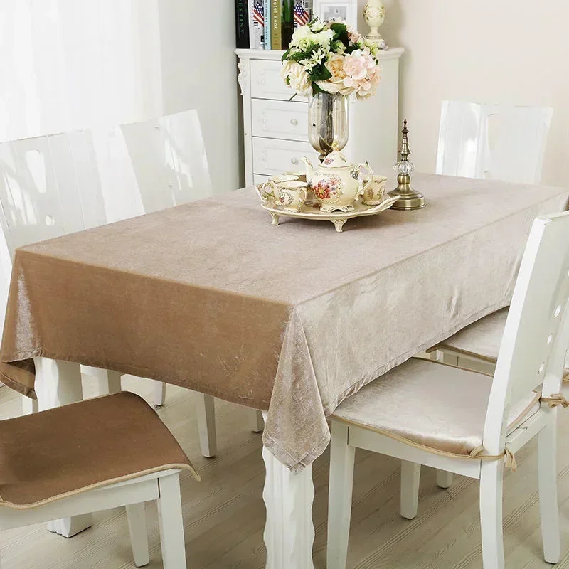 Plush tablecloth, solid color, anti scald, anti oil, heat insulation, and thick velvet fabric, chair cover  G3Q4393