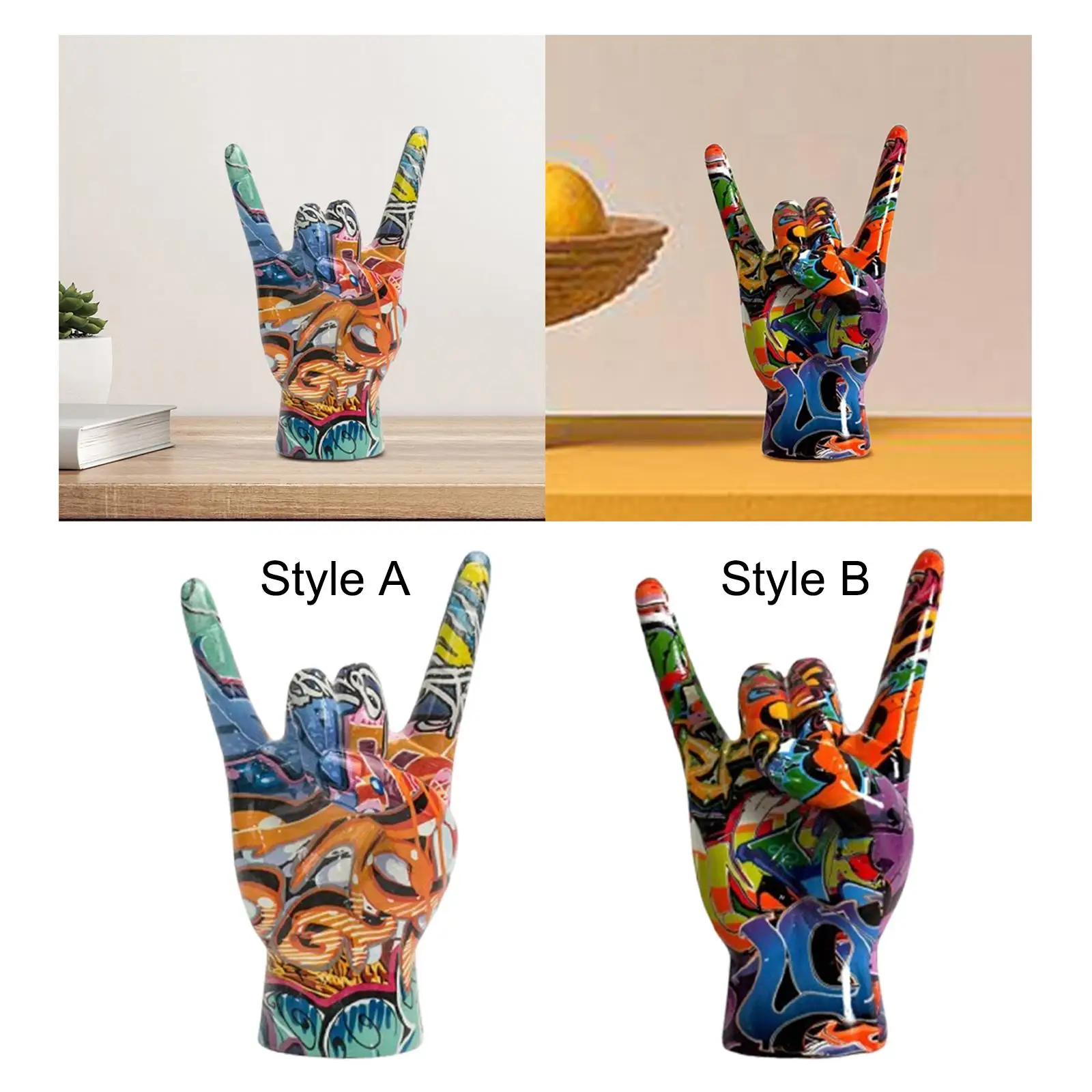 Hand Gesture Statue Decorative Collectible Housewarming Gift Hand Decor Sculpture for Indoor Party Living Room Tabletop Walkway