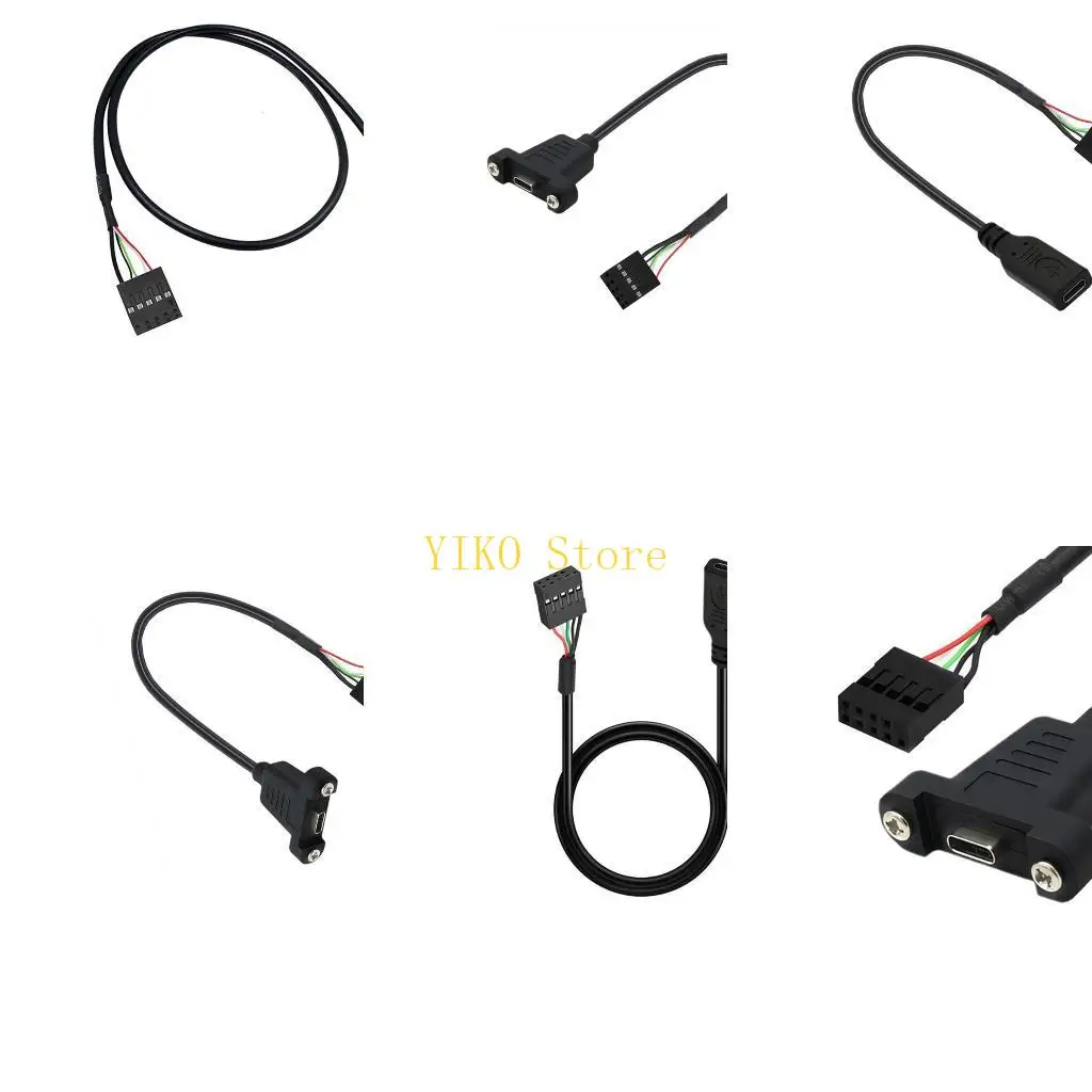 K32C Front Port Type C Female to 9-Pin USB Header Cable, 20CM Internal Conversion Wire for Front Port Wiring Work