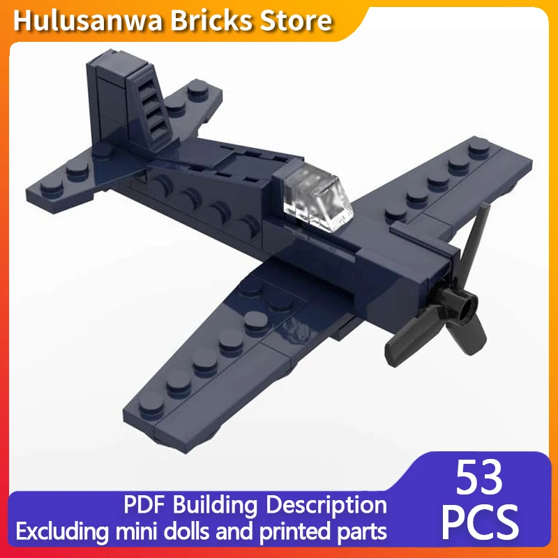 

F6F Hellcat WW2 Military Fighter Jets Model MOC Building Bricks War Equipment Modular Technology Gifts Holiday Children Toy Suit