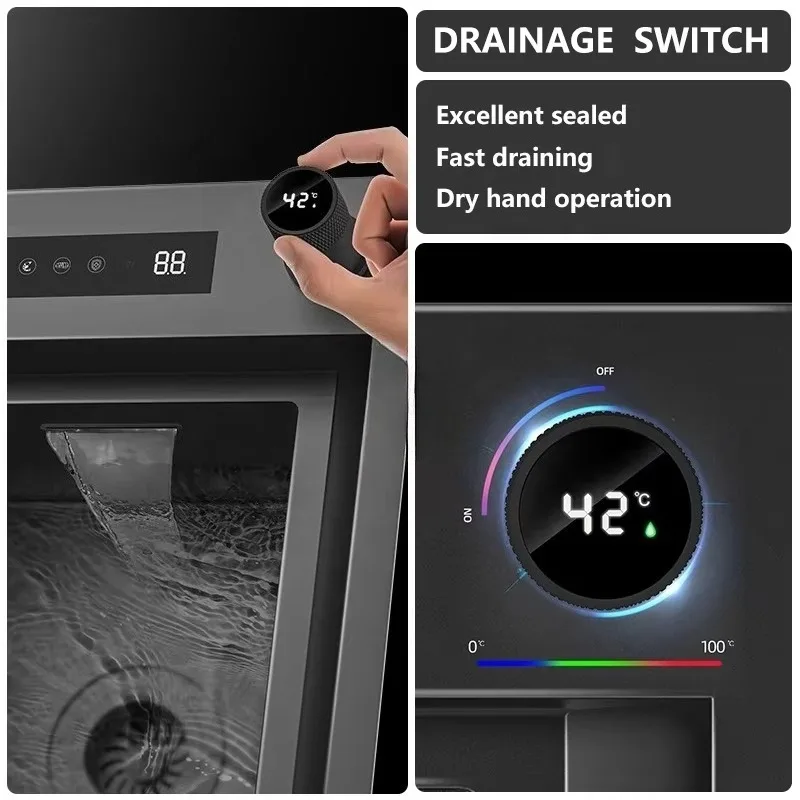 Luxury Smart Sink115x50cm 3mm Nano 304 Steel Villa Kitchen Sink with 6-in-1 Accessories & Digital Drain System xyl