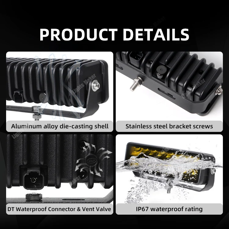 6 بوصة 80 واط LED بقعة العمل الأبيض جراب صغير ضوء بار صف مزدوج الانكسار ضوء كوب القيادة مصباح ليد