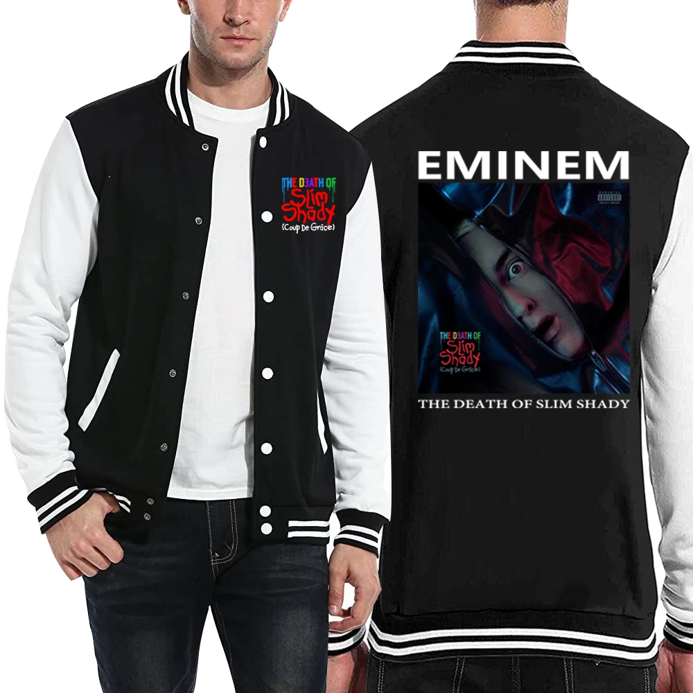 Eminem Houdini 2024 & Death of Slim Shady Hoodie Baseball Uniform Coat Casual Fashion Men's Jacket