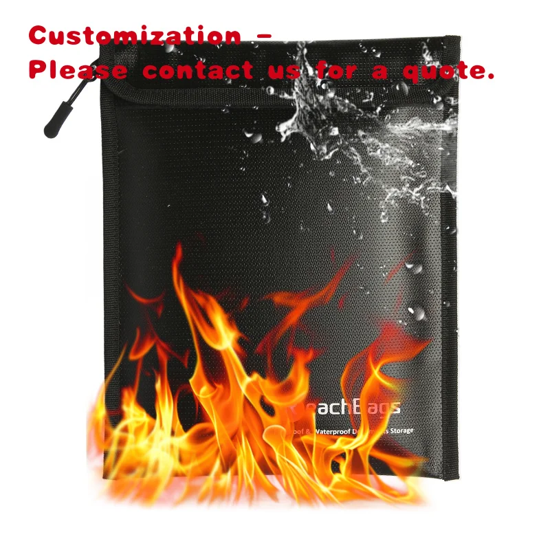 

custom.Fireproof Bag Protect Certificates, Contracts, Legal Papers, Cash, Valuables ,and Fire Resistant File Ba