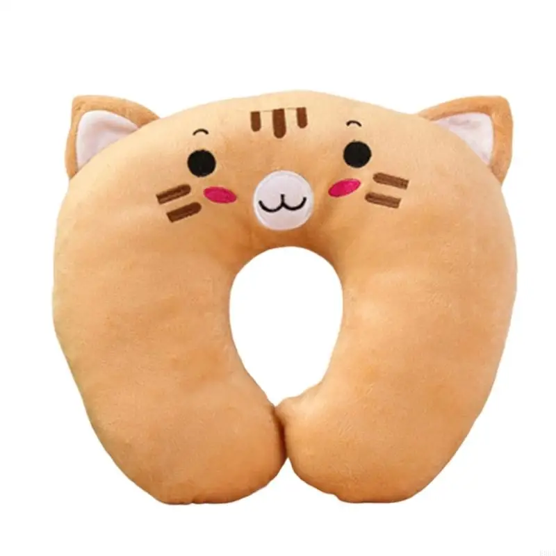 Compacts Portable Neck Support Pillow Cartoon Animal Pattern Headrest Cushion For Travel Student Professional Napping 