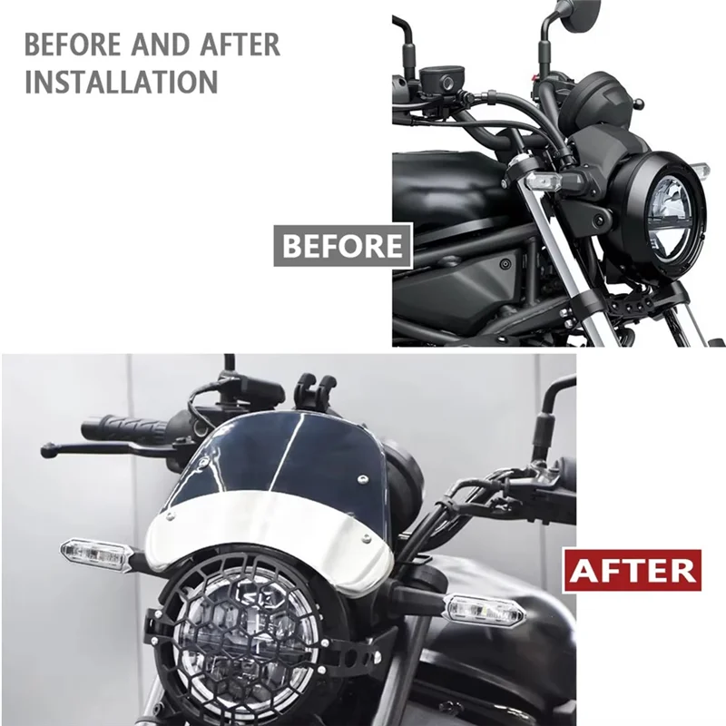 

NEW-Motorcycle Headlight Guard Eliminator 500 Headlight Guard Motorcycle Accessories