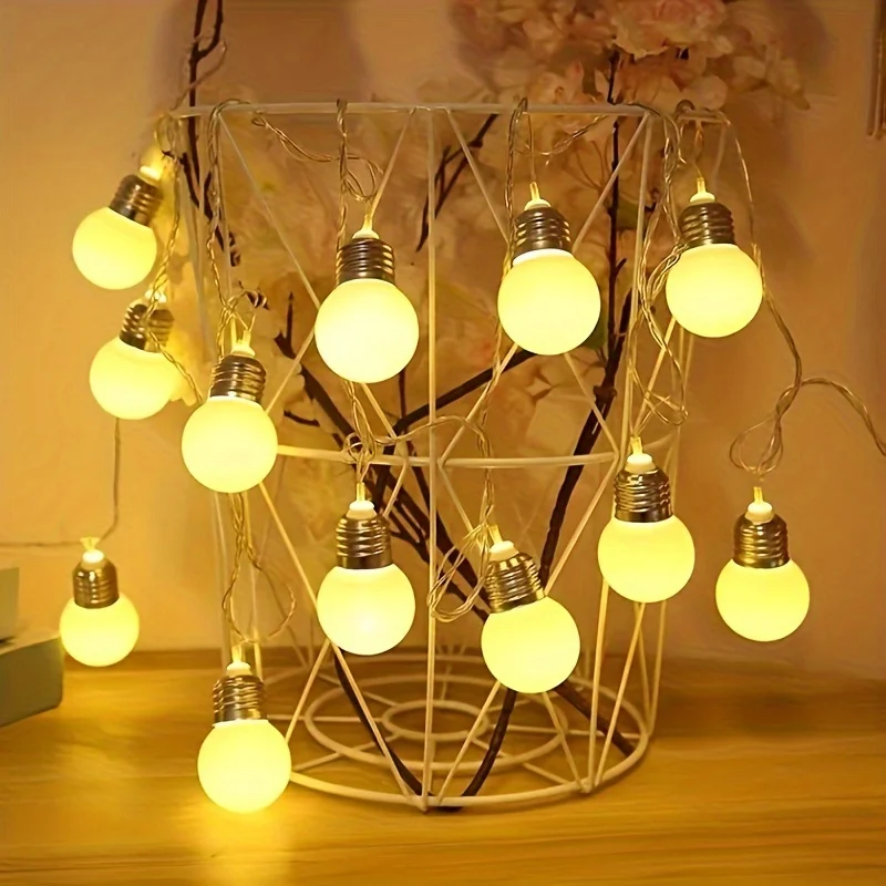 

5m 20 Leds Light Bulb Waterproof Solar/Battery Powered String Light for Indoor/Outdoor Party Christmas Garden Decor Fairy Light